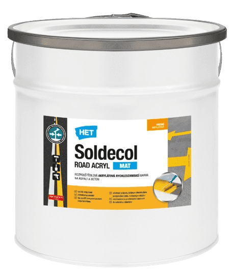 SOLDECOL ROAD - Akrylátová farba na betón a asfalt žltá 2,5 L