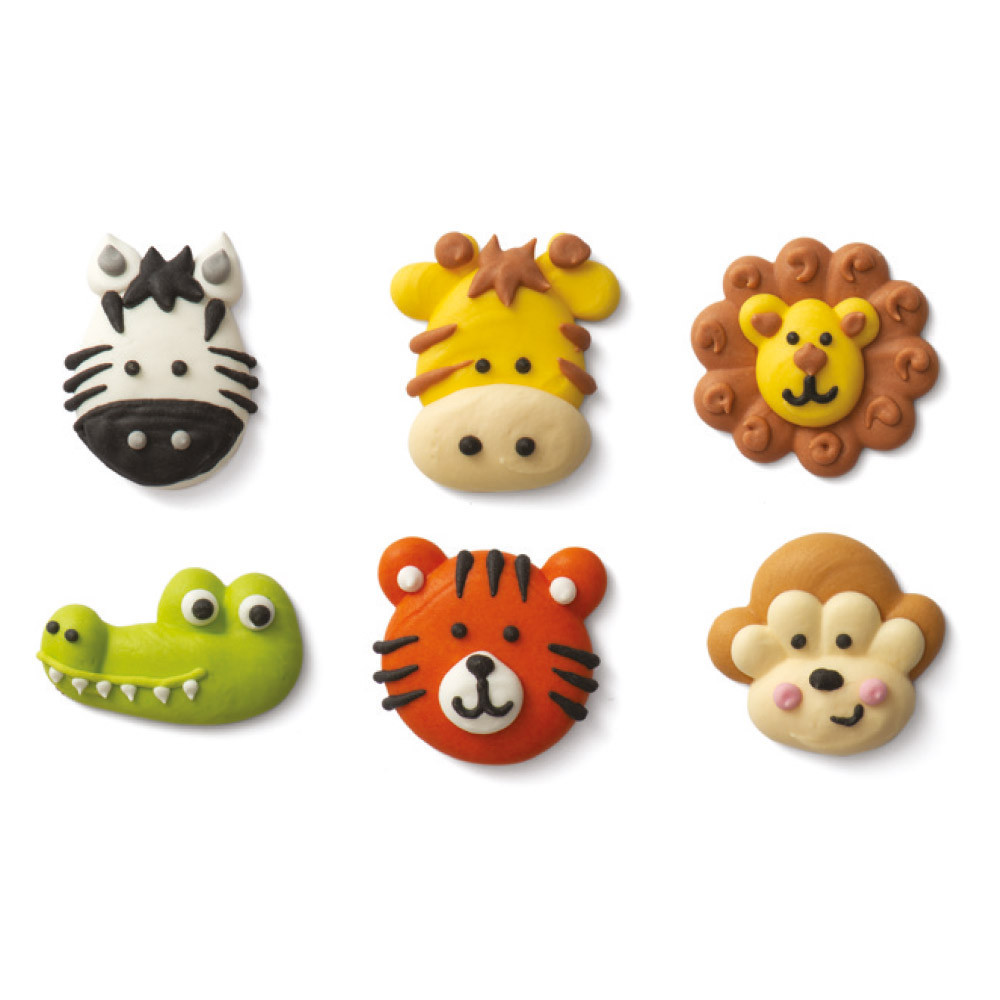 Decora Cukrové zdobenie - Jungle zvieratká 6 ks