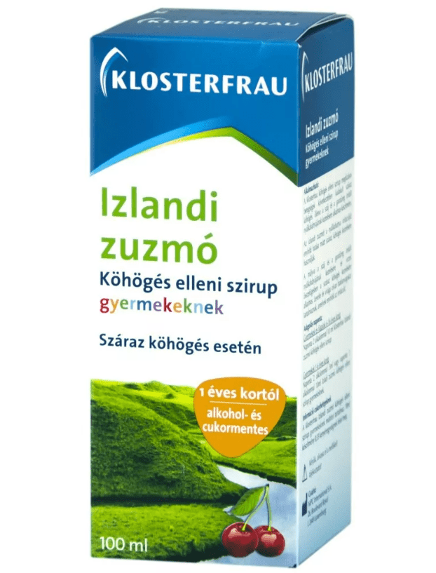 Klosterfrau Islandský lišajový sirup pre deti s príchuťou čerešne 100 ml