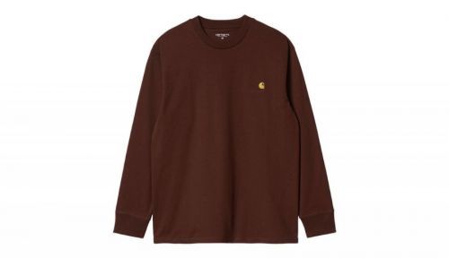 Carhartt WIP American Script T-Shirt L/S bordová I029955_0EG_XX