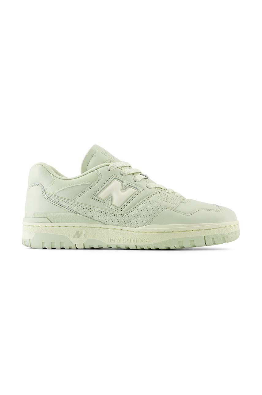 Kožené tenisky New Balance BB550MCC zelená farba, BB550MCC