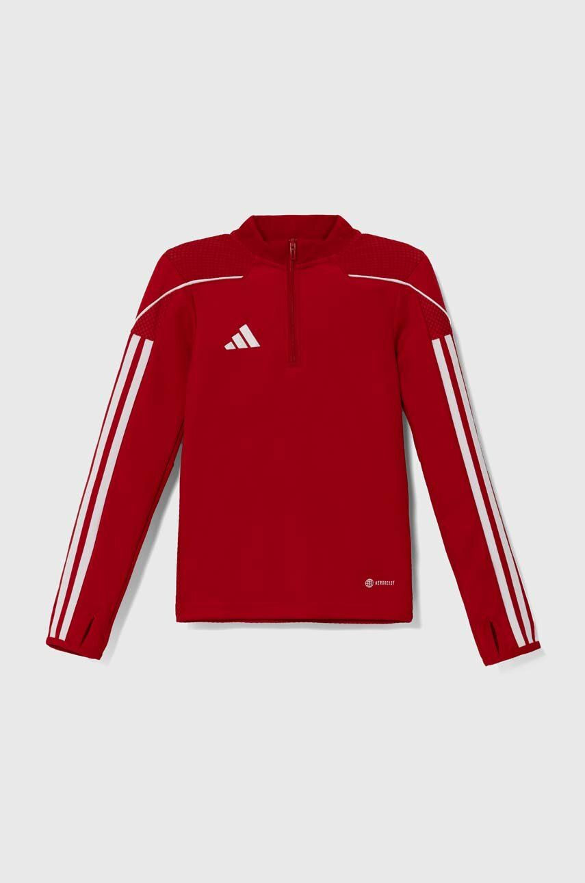Detská mikina adidas Performance TIRO23L TR TOPY červená farba, s nášivkou, HS3489