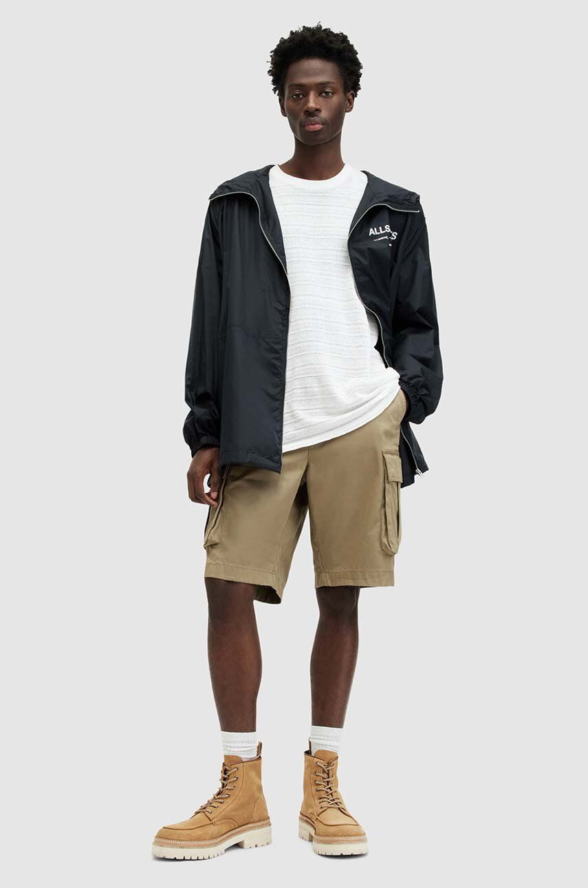 Bavlnené šortky AllSaints SLANE SHORT béžová farba, MT501Z