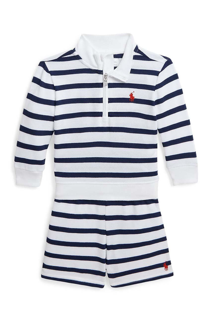 Detská bavlnená súprava Polo Ralph Lauren tmavomodrá farba, 320942256001