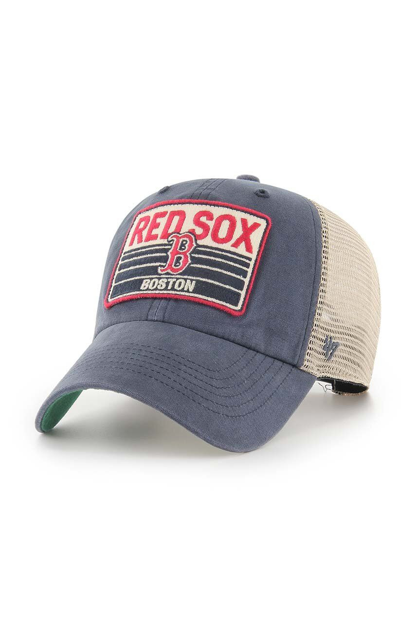 Šiltovka 47 brand MLB Boston Red Sox tmavomodrá farba, s nášivkou, B-FRSTK02BXP-VN