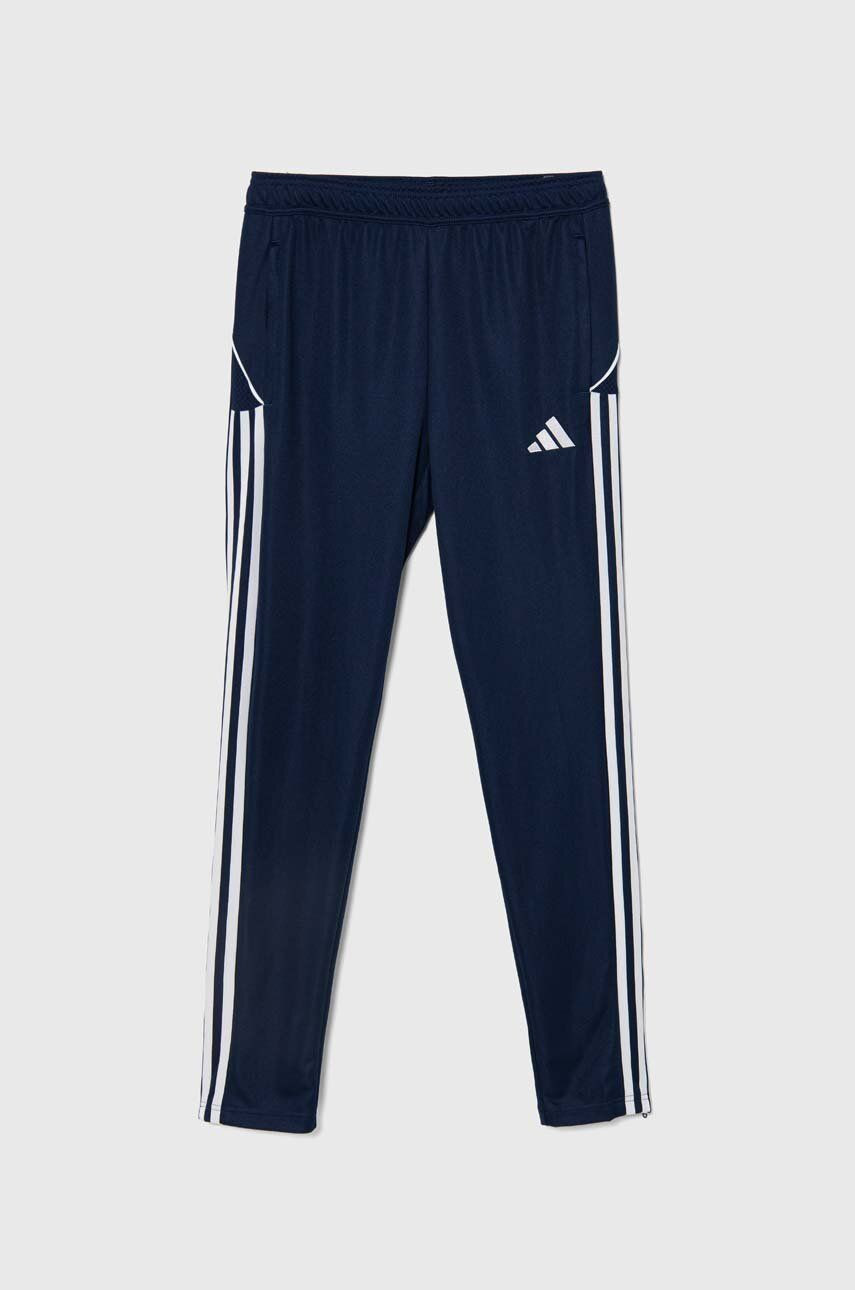 Detské tepláky adidas Performance TIRO23L TR PNTY tmavomodrá farba, s nášivkou, HS3495
