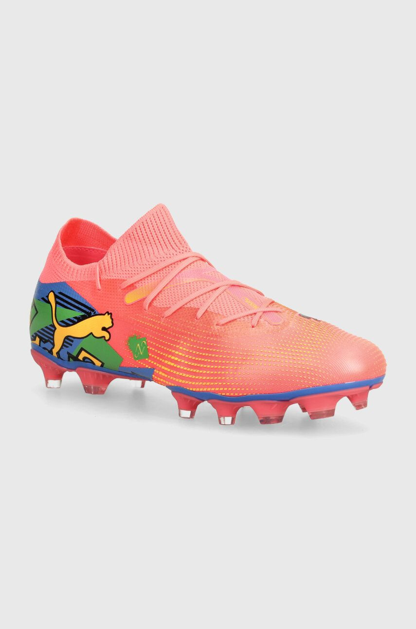 Kopačky Puma korki Futura 7 Match ružová farba, 107840