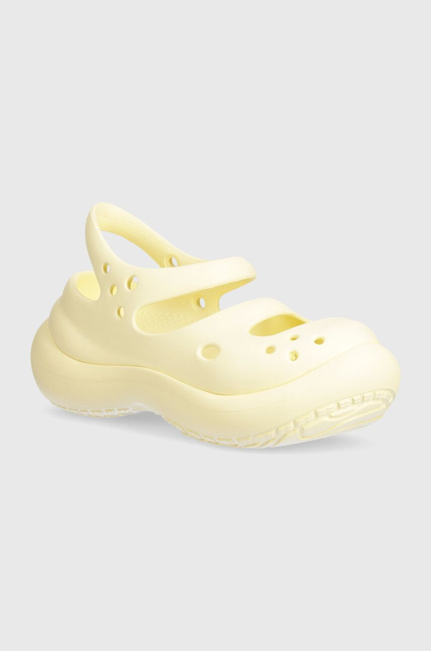 Sandále Crocs Phaedra dámske, béžová farba, na platforme, 209560