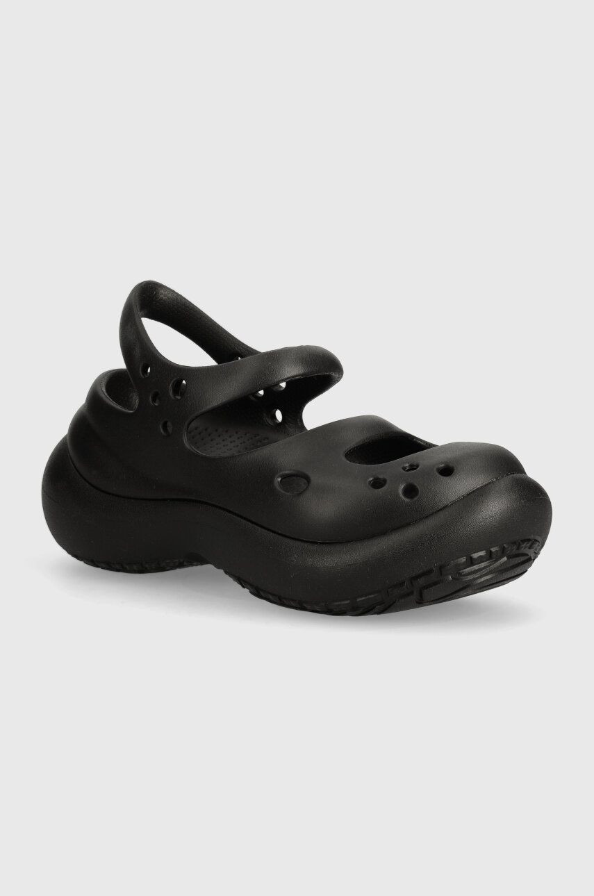 Sandále Crocs Phaedra dámske, čierna farba, na platforme, 209560