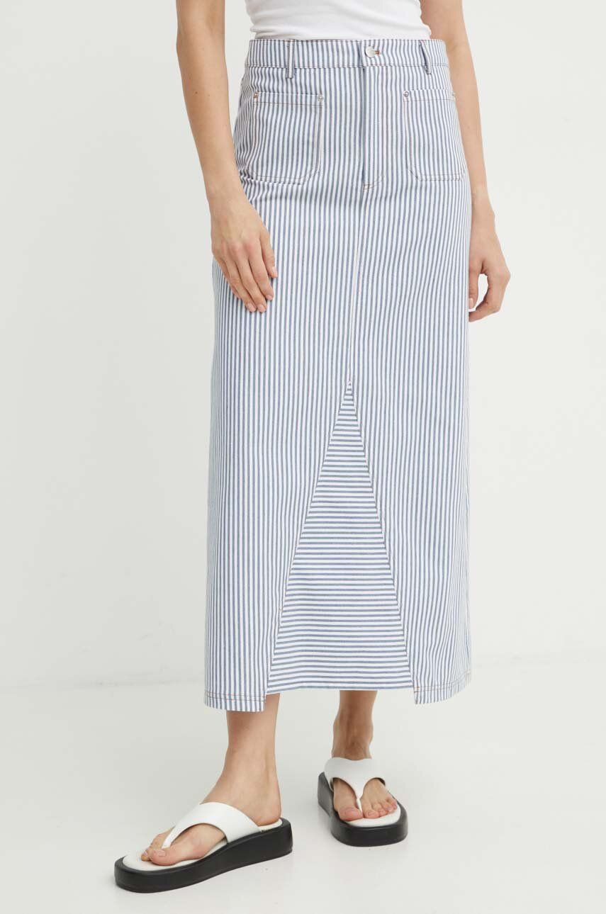 Rifľová sukňa Résumé BryceRS Skirt maxi, rovný strih, 121971187