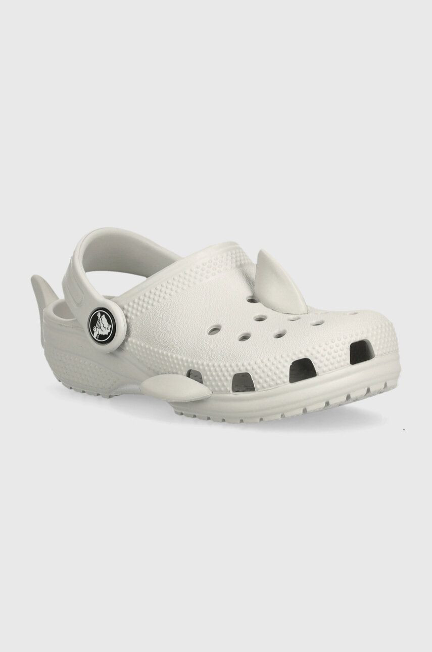 Detské šľapky Crocs Classic IAM Shark Clog šedá farba