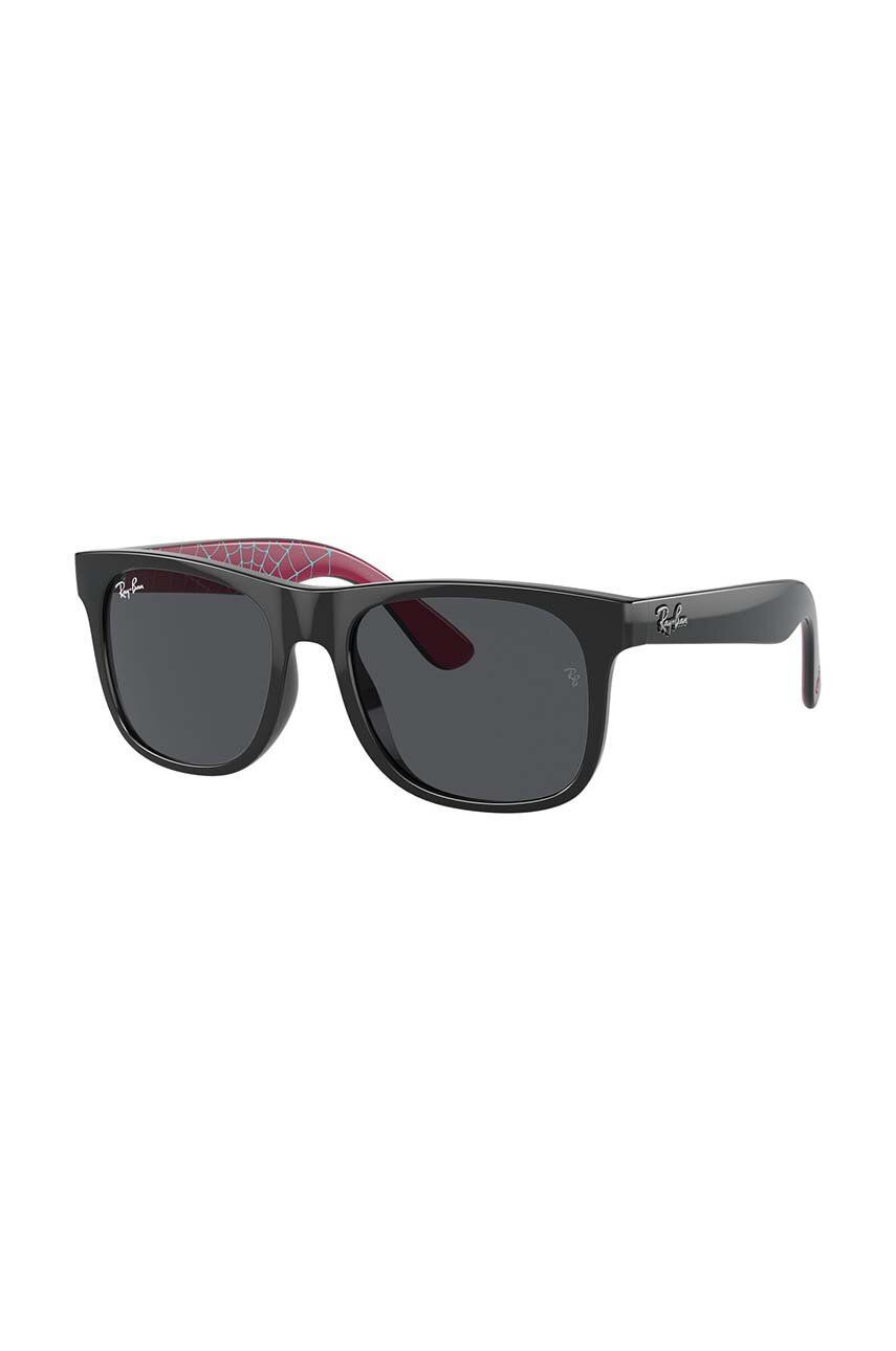 Detské slnečné okuliare Ray-Ban JUNIOR JUSTIN čierna farba, 0RJ9069S