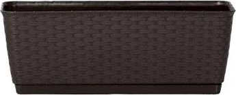 PROSPERPLAST Truhlík s miskou RATOLLA P 29.3 x 12 x 12.6cm, tmavo hnedá