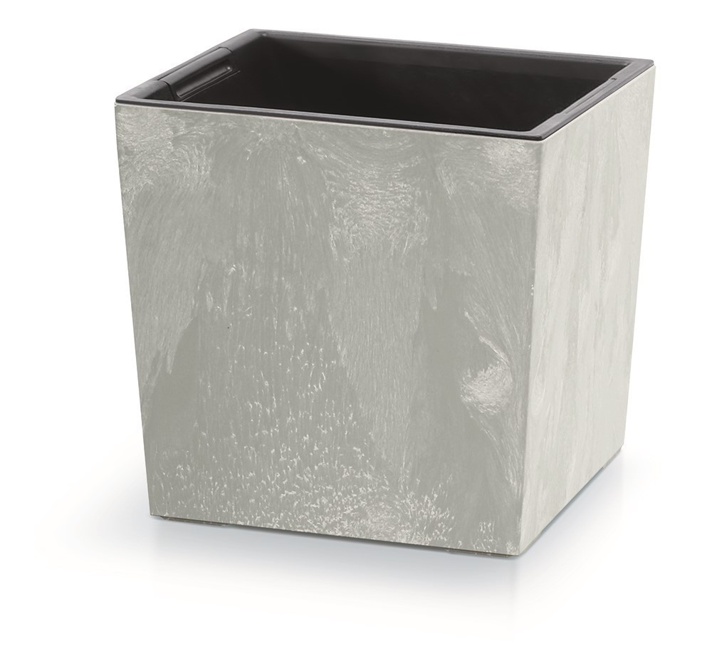 Květináč NURBI CUBE BETON EFFECT šedý