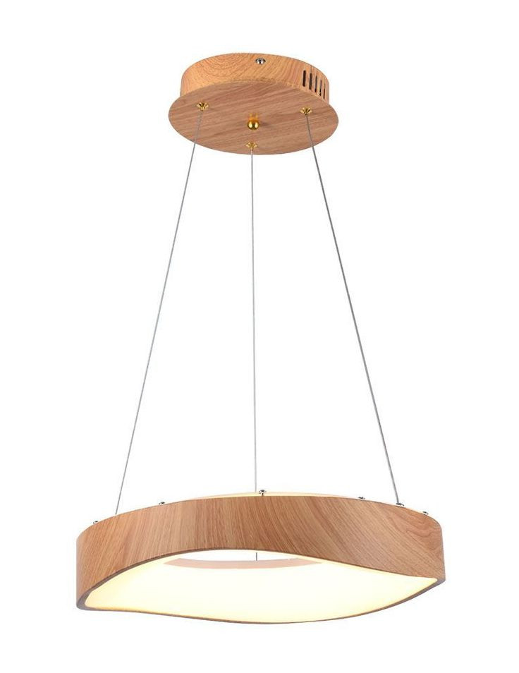 LED Solution Závesné LED svietidlo okrúhle designové s dreveným dekorom 40cm 18W 23363
