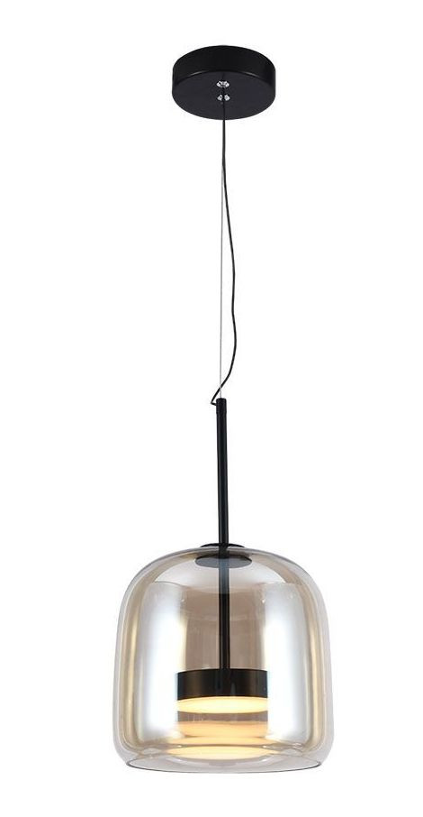 LED Solution Čierne závesné LED svietidlo s jantárovým tienidlom 23cm 6W 23379