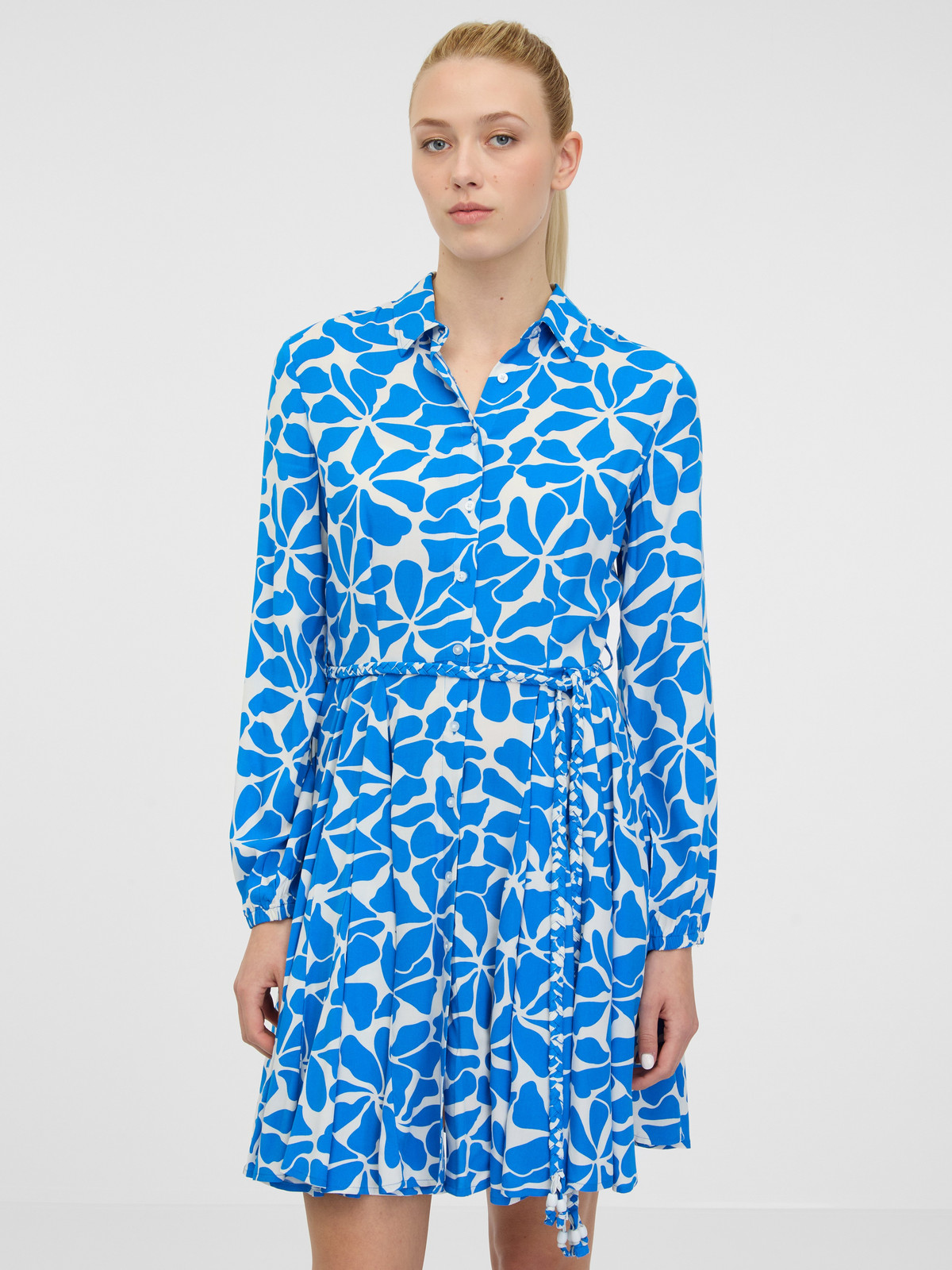 Orsay Blue Women's Shirt Dress - Women's