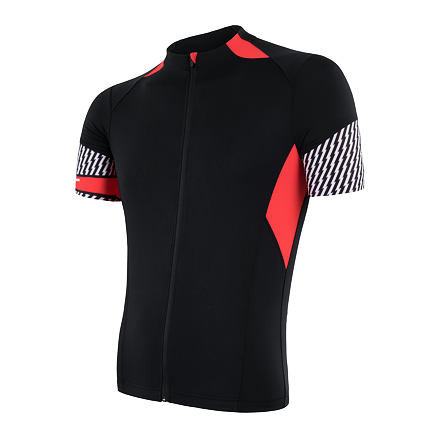 SENSOR CYKLO RACE pánsky dres kr.ruk. čierna / červená Veľkosť: M