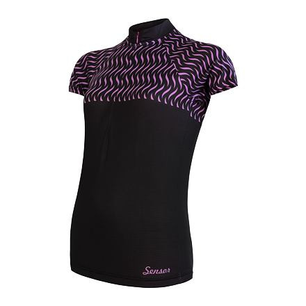 SENSOR CYKLO WAVE dámsky dres kr.rukáv čierna Veľkosť: L