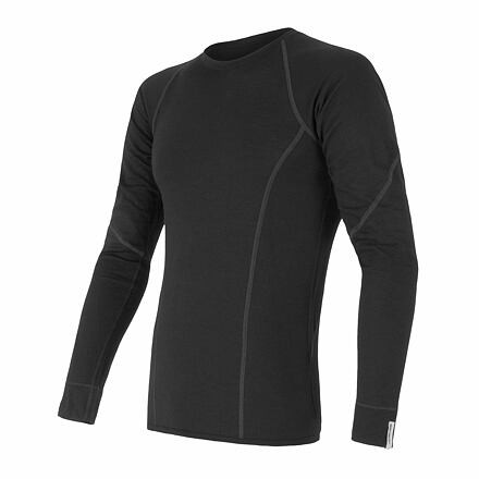 SENSOR MERINO ACTIVE pánske tričko dl.rukáv čierna Veľkosť: S