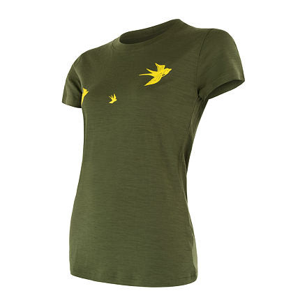 SENSOR MERINO ACTIVE PT SWALLOW dámske tričko kr.rukáv safari Veľkosť: S
