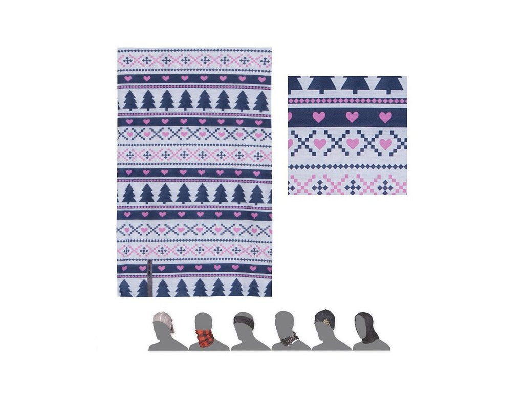 SENSOR multifunkčná šatka Stromčeky - multicolor