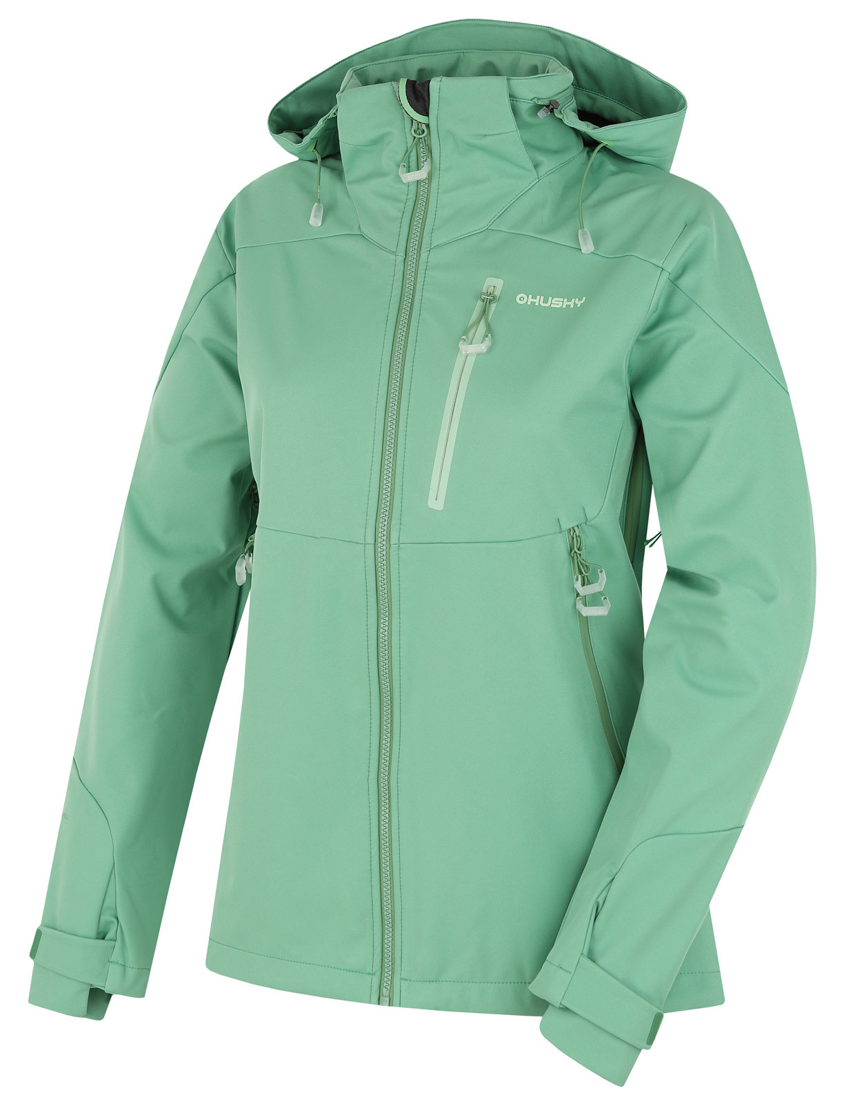 Husky Dámska softshell bunda Sauri L zelená Veľkosť: L
