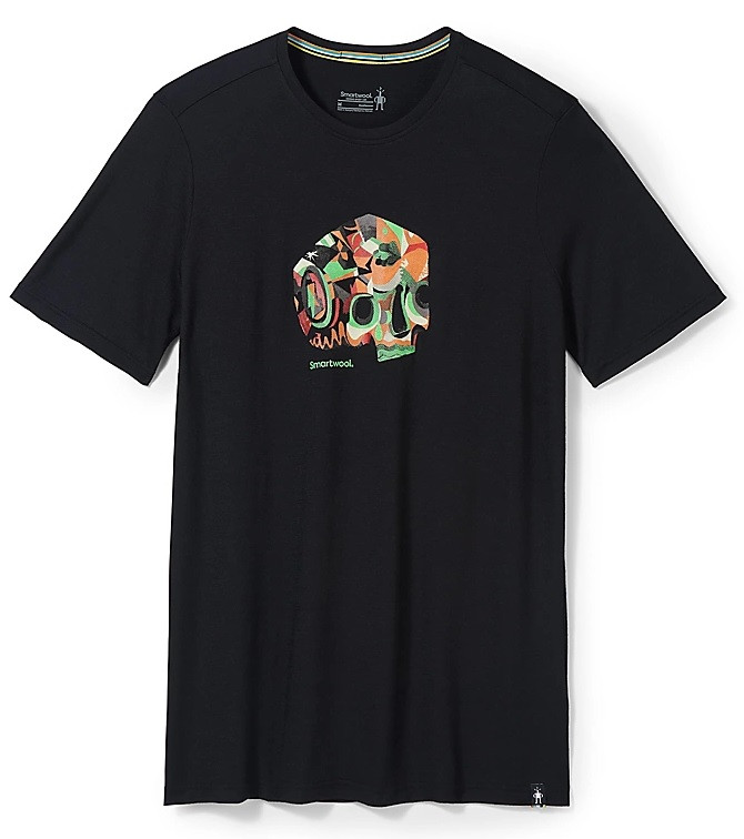 Smartwool M DEF LYFE SHORT SLEEVE GRAPHIC TEE SLIM FIT black Veľkosť: L