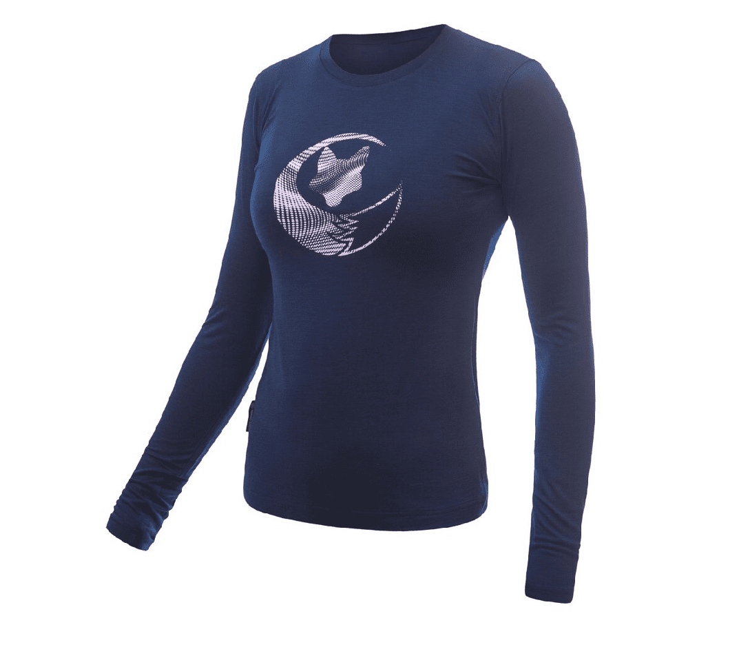 SENSOR MERINO ACTIVE PT FOX dámske tričko dl.rukáv deep blue Veľkosť: M