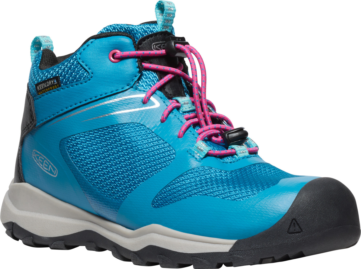 Keen WANDURO MID WP YOUTH fjord blue/fuchsia purple Veľkosť: 32/33