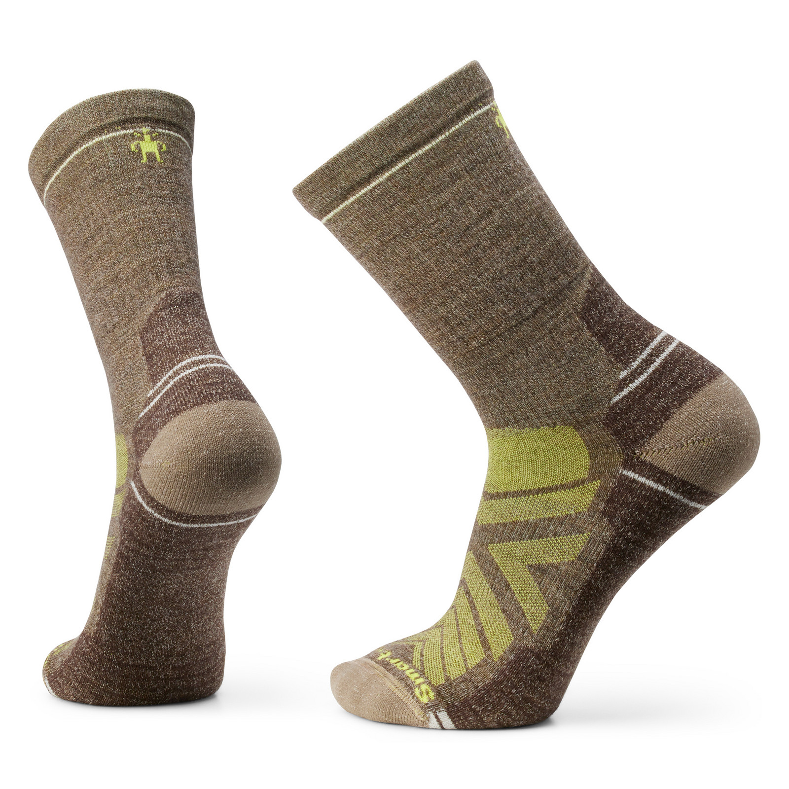 Smartwool HIKE LIGHT CUSHION CREW military olive-fossil Veľkosť: L