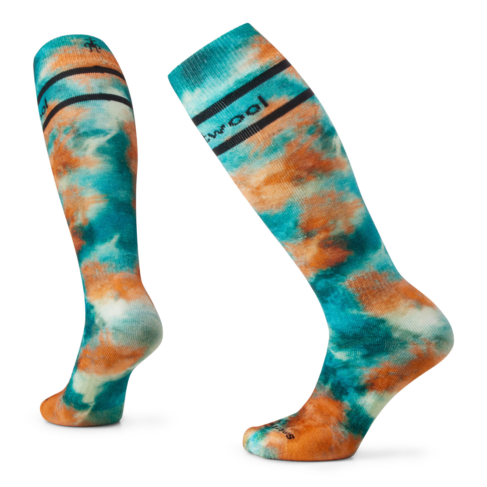 Smartwool W SKI FULL CUSHION TIE DYE PRINT OTC cascade green Veľkosť: S