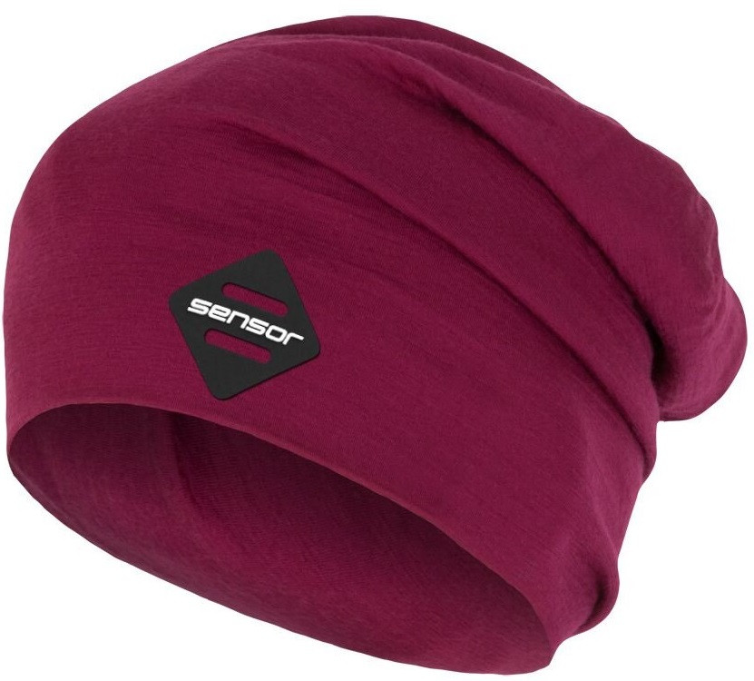 SENSOR čiapka MERINO ACTIVE LOGO lilla Veľkosť: M
