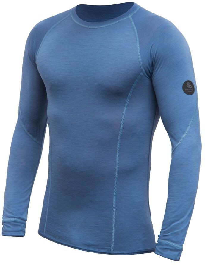 SENSOR MERINO AIR pánske tričko dl.rukáv riviera blue Veľkosť: S