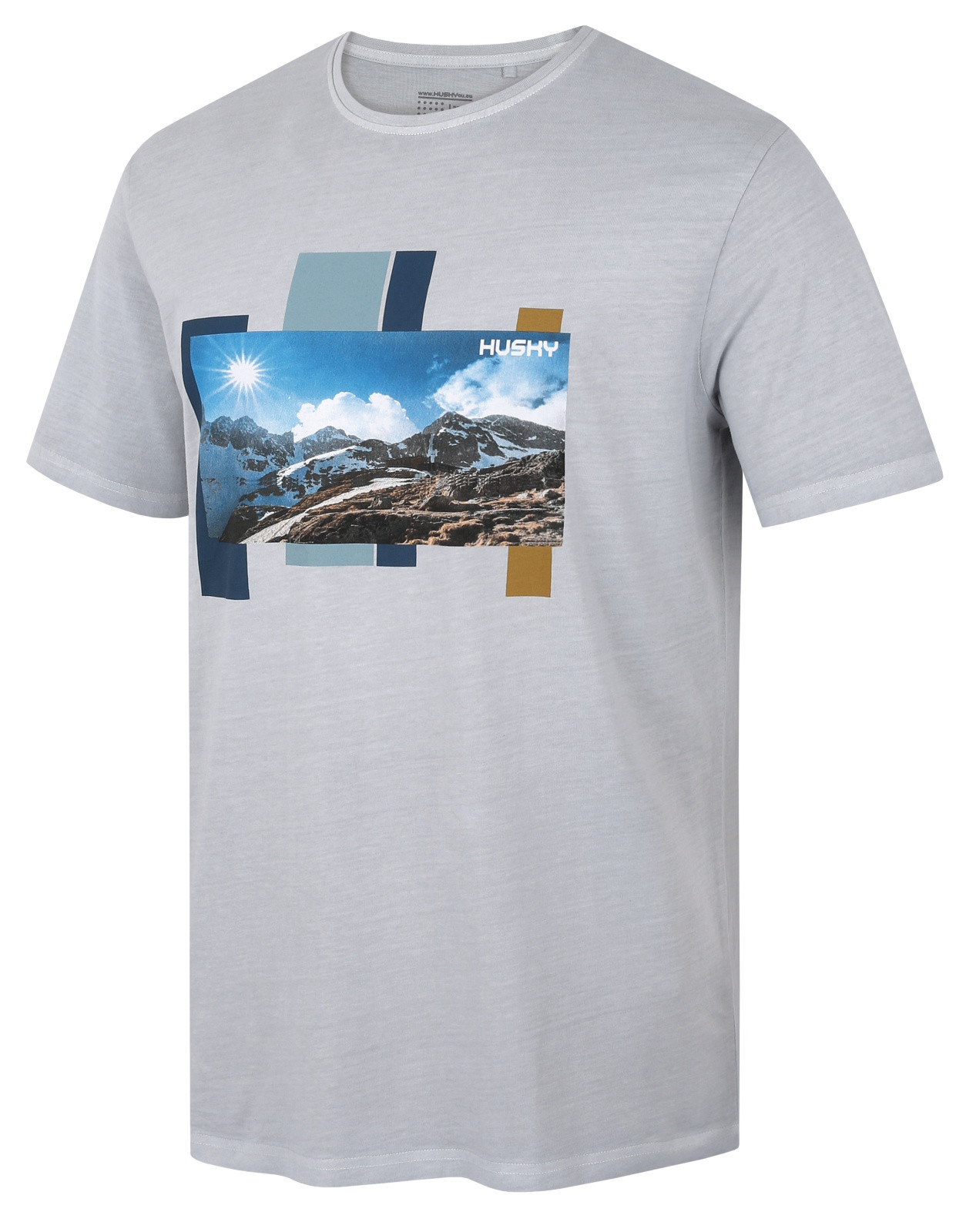 Husky Pánske bavlnené tričko Tee Skyline M light grey Veľkosť: L