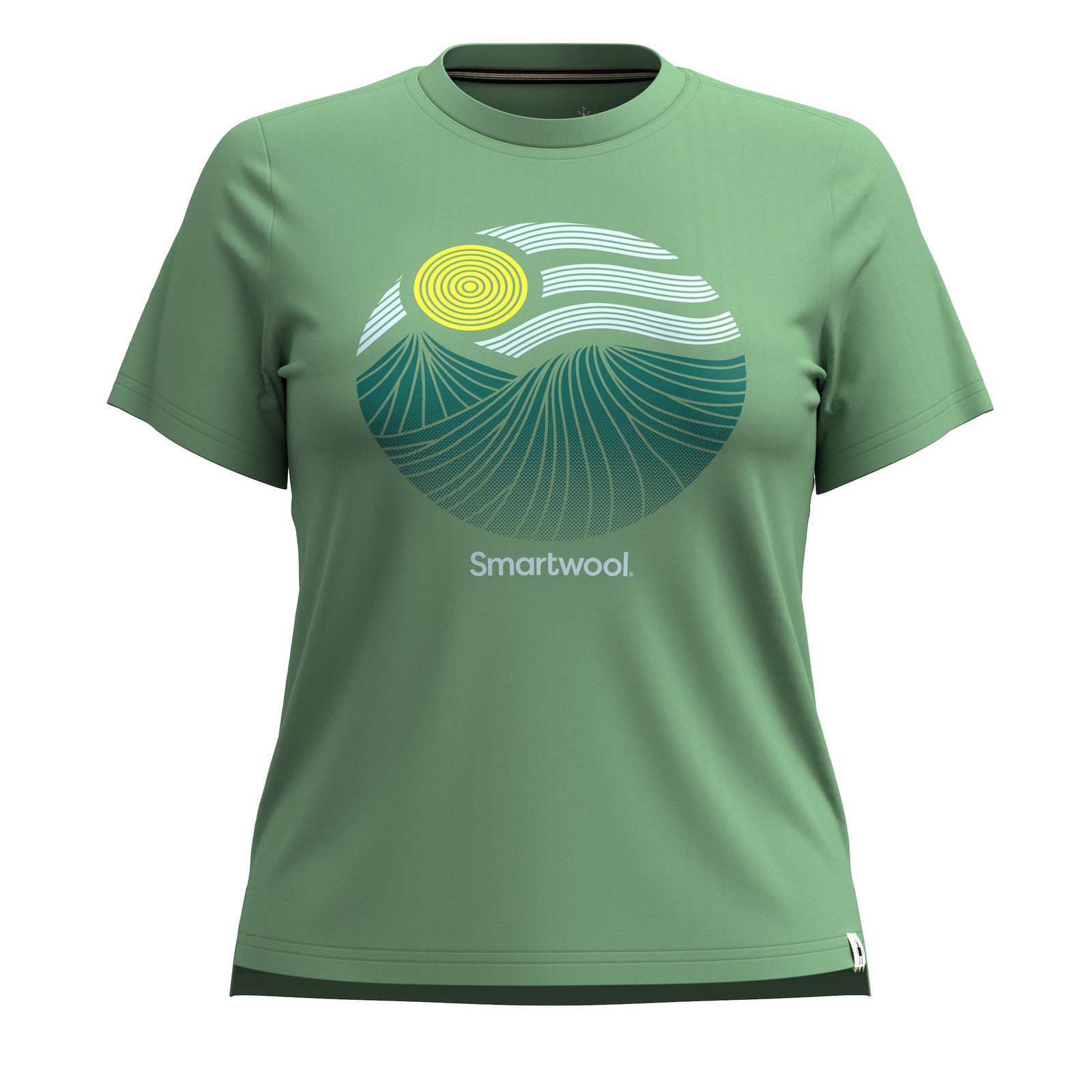 Smartwool W HORIZON VIEW GRAPHIC SHORT SLEEVE honey dew Veľkosť: L
