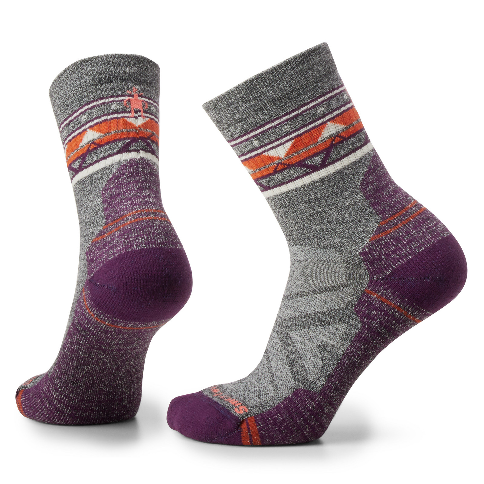 Smartwool W HIKE LC ZIG ZAG VALLEY MID CREW ash-charcoal Veľkosť: S