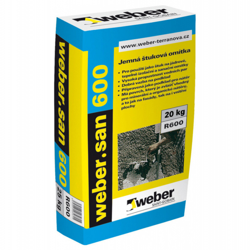 Weber Weber Webersan 600 sivá, 20 kg