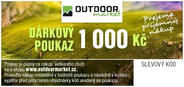 Outdoormarket Darčekový poukaz Hodnota: 1000