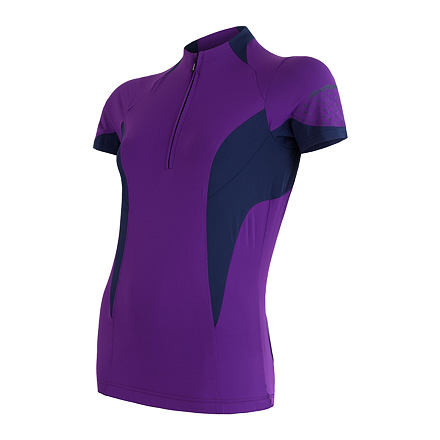 SENSOR CYKLO RACE dámsky dres kr.ruk. fialová / tm.modrá Veľkosť: S