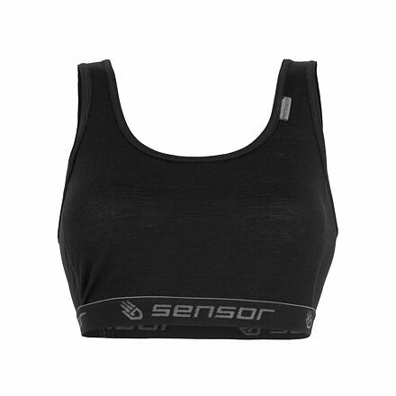SENSOR MERINO ACTIVE dámska podprsenka čierna Veľkosť: M