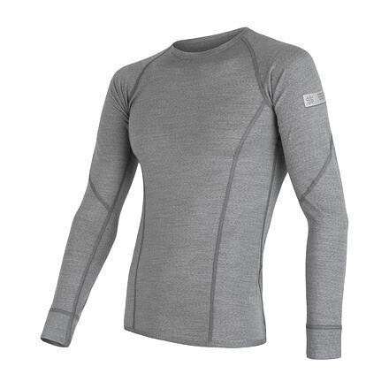 SENSOR MERINO ACTIVE pánske tričko dl.rukáv sv.šedá Veľkosť: S