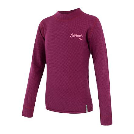 SENSOR MERINO DF LOGO juniorskej triko dl.rukáv lilla Veľkosť: 140