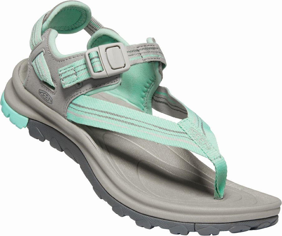 Keen TERRADORA II TOE POST W light gray/ocean wave Veľkosť: 38