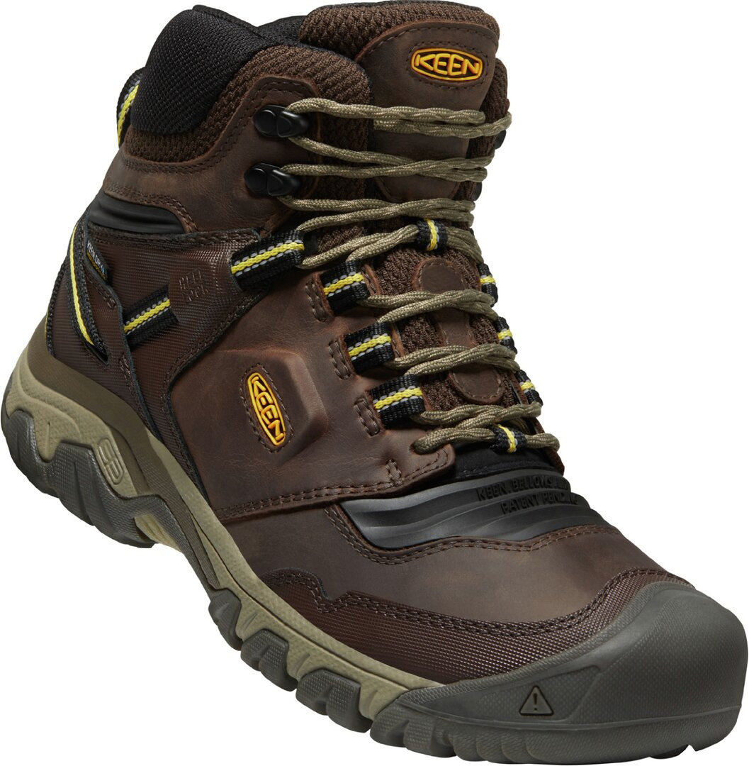 Keen RIDGE FLEX MID WP MEN káva bean/keen yellow Veľkosť: 42