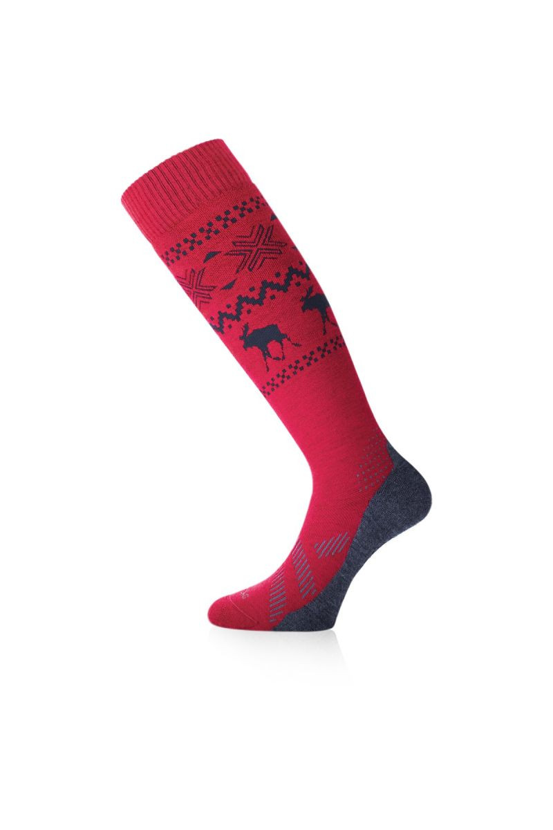 Lasting merino lyžiarske podkolienky FWW 398 červené Veľkosť: (42-45) L