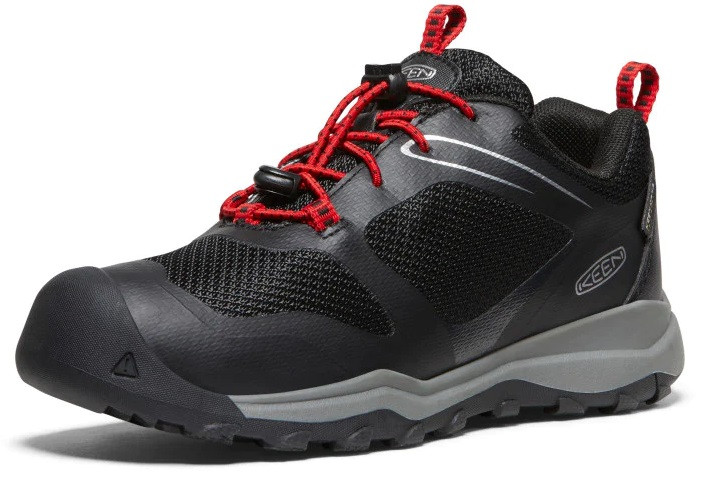 Keen WANDURO LOW WP YOUTH black/ribbon red Veľkosť: 35