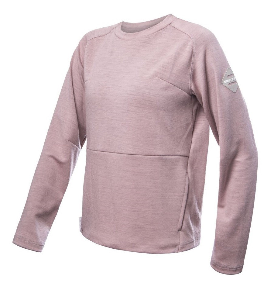 SENSOR MERINO UPPER traveller dámska mikina dusty pink Veľkosť: S