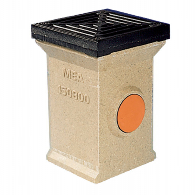 MEA Dvorný betónový vpust s liatinovým roštom 300 x 300 mm 427 mm B125 150850
