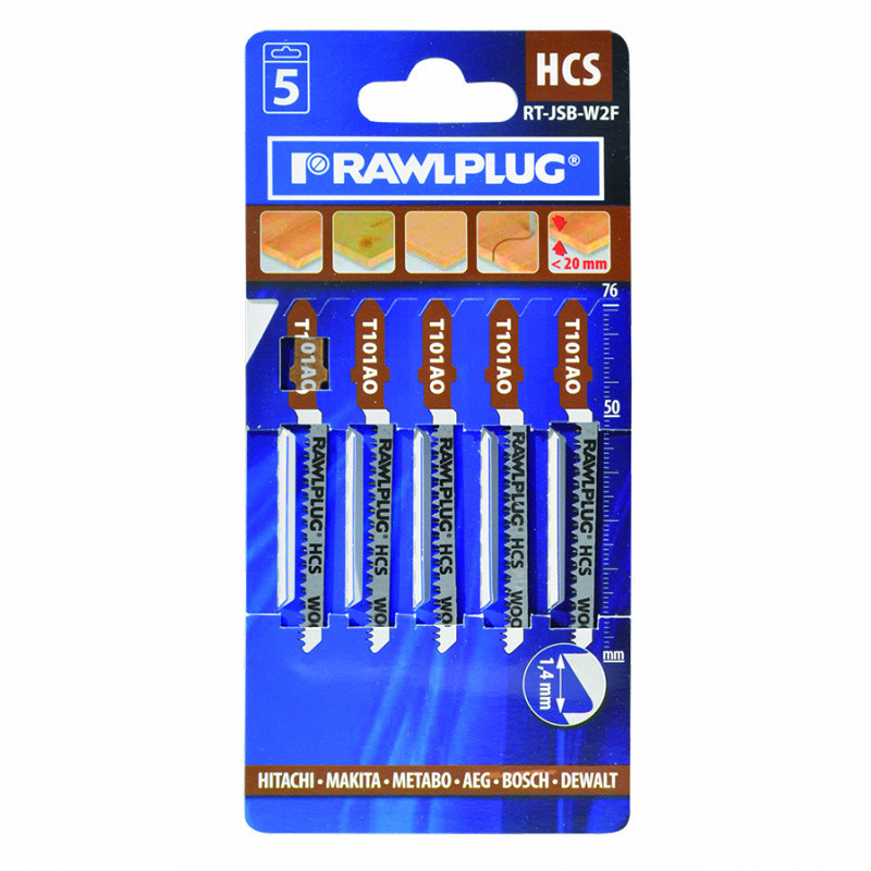 Rawlplug Pilový list do přímočaré pily na dřevo 1,4 mm 77 mm, 1,4 mm